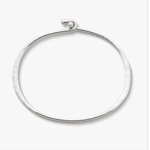 James Avery Sterling Hammered Hook-On Bracelet-Large 2 1/2"diameter